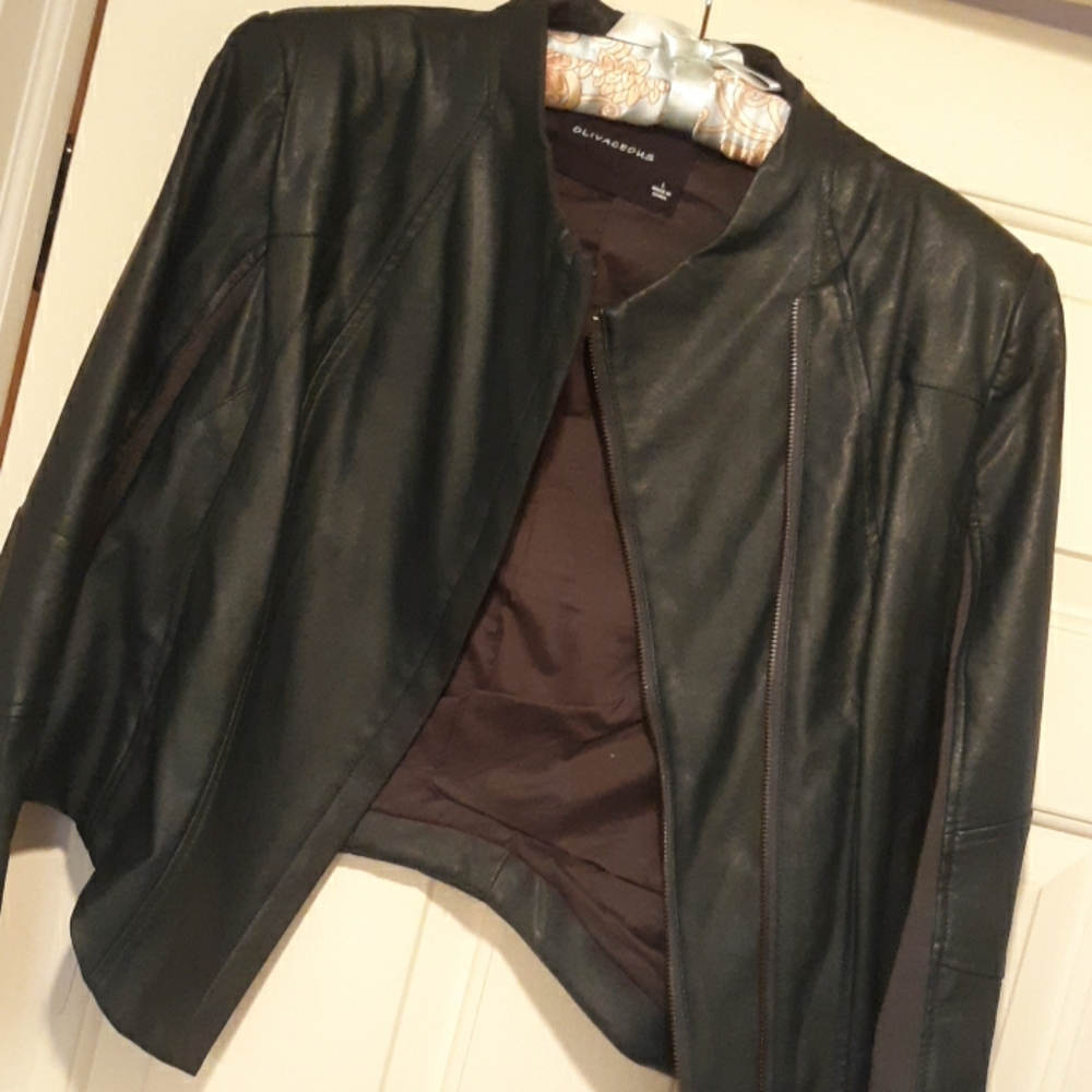Olivaceous Teal Leather Jacket